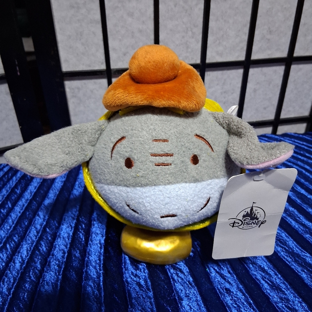 Disney Eeyore Plush with Orange Hat and Gold Base